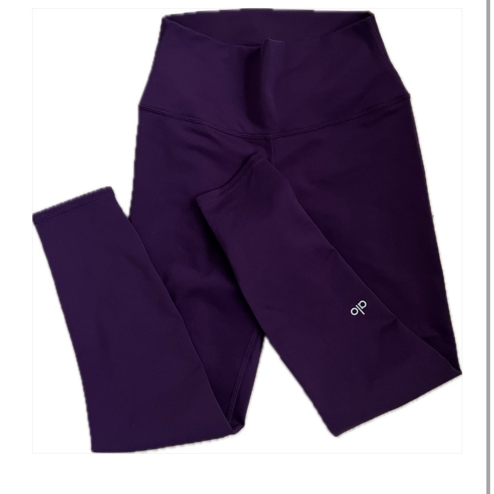 ALO YOGA 7/8 High-Waist Airbrush Legging size small in Dark Plum